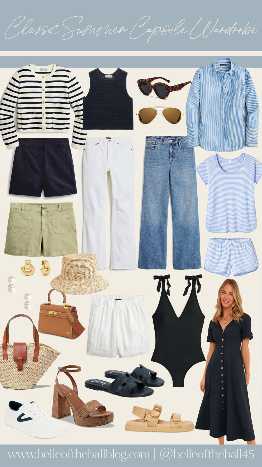 Classic Summer Capsule Wardrobe Belleoftheballblog classic-summer-capsule-wardrobe-belleoftheballblog